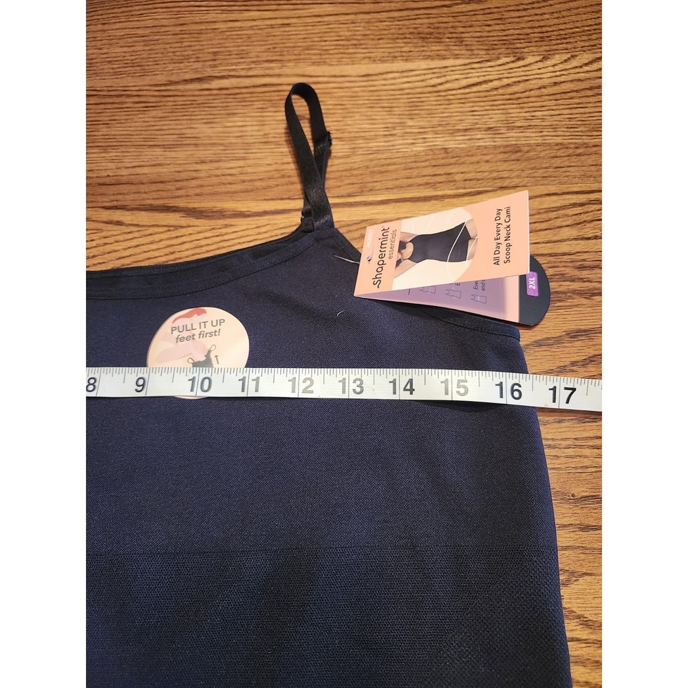 NWT‎ Shapermint Essentials All Day Every Day Scoop Neck Cami 2XL Black Shapewear - Picture 6 of 8